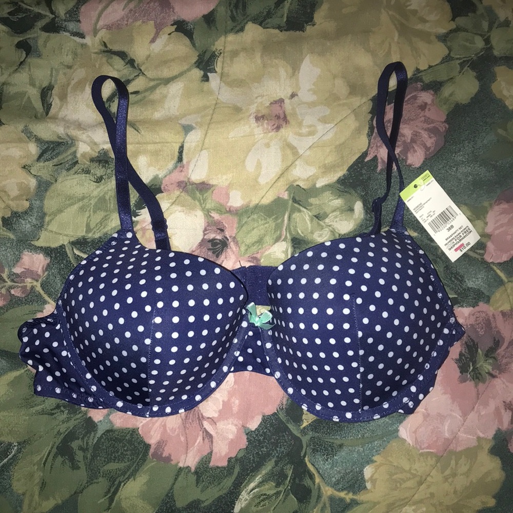 Blue Polka Dotted 38b bra